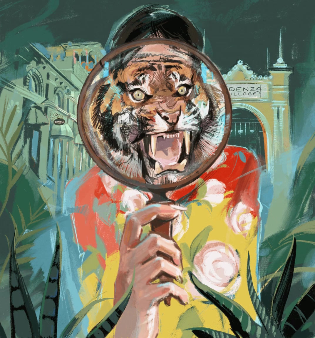 The tiger in the glass